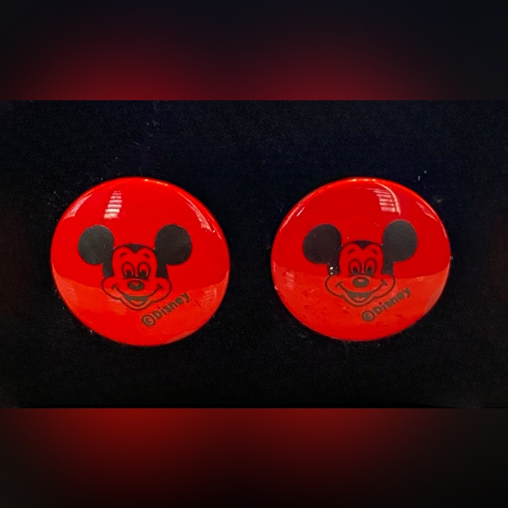 Vintage Mickey Mouse Enamel Earring studs